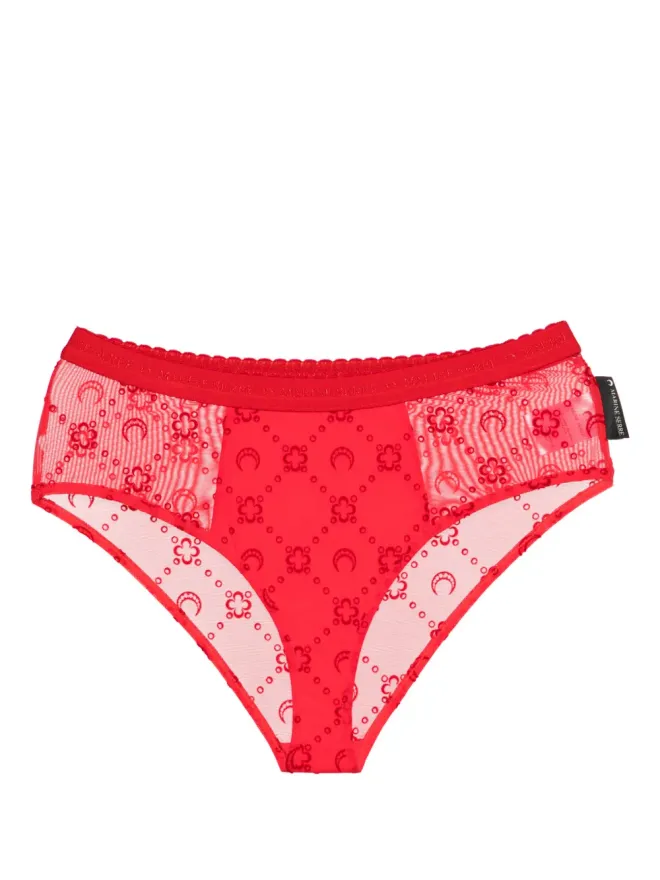 Marine Serre Marine Serre ムーンオーグラム・フロッキング・メッシュ・ブリーフの商品画像