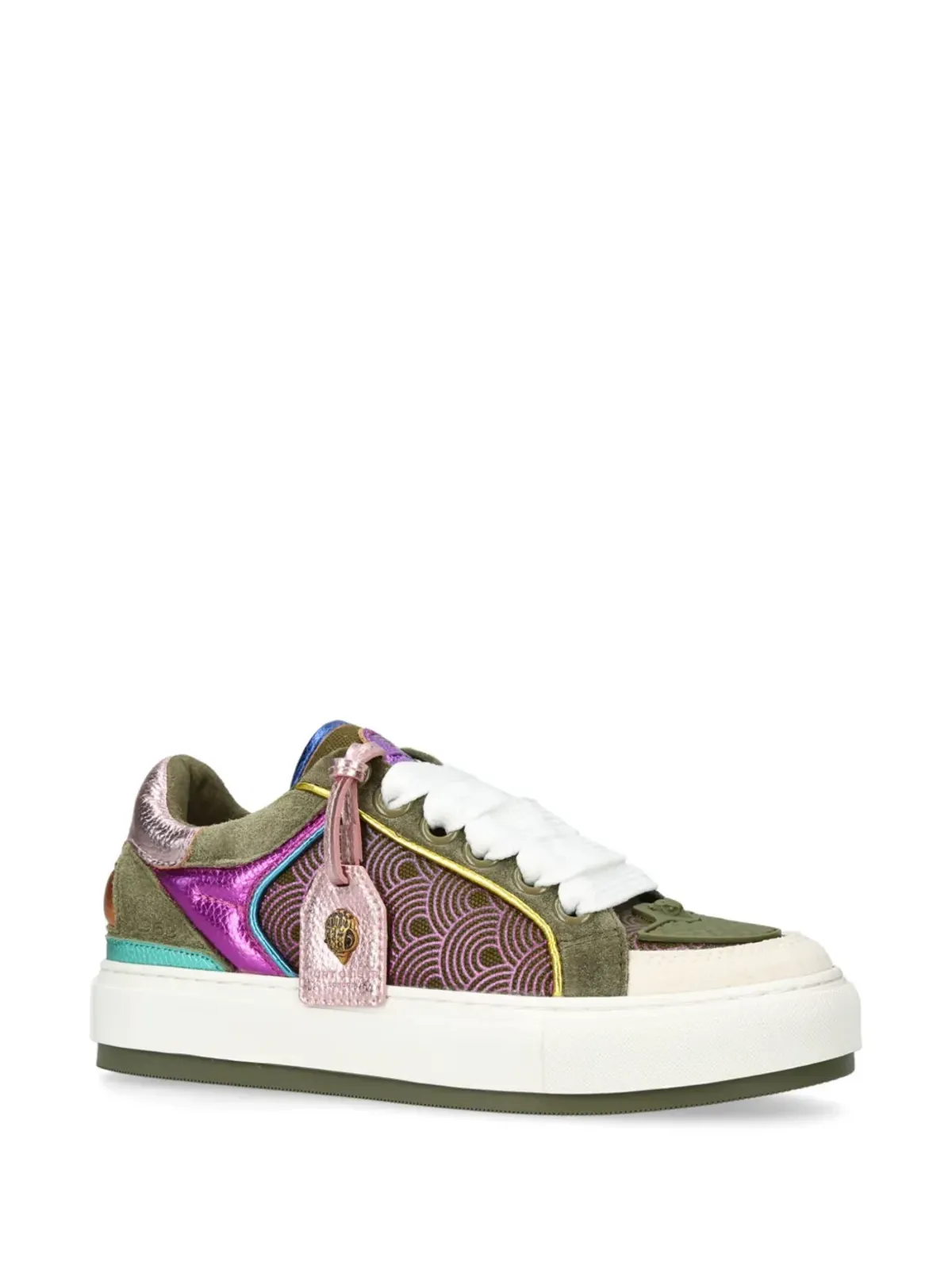 Kurt Geiger London Southbank Tag panelled leather sneakers - グリーン - 画像2