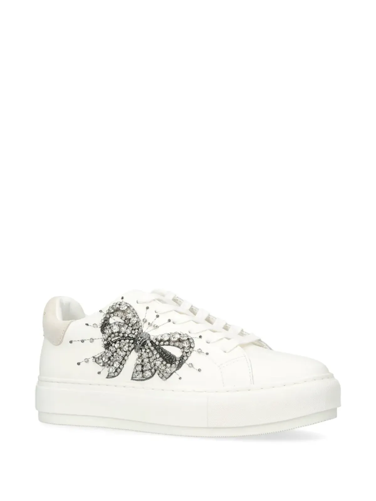 Kurt Geiger London Laney Bow クリスタル装飾スニーカー - ホワイト - 画像2