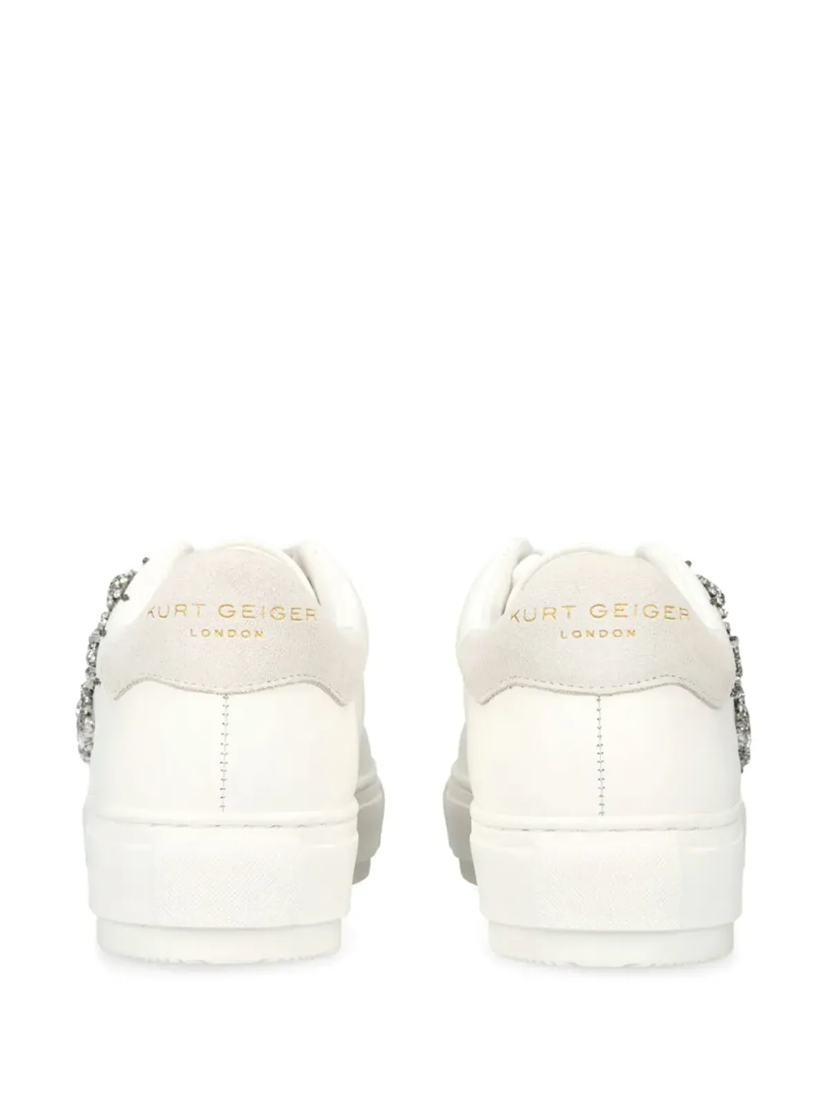 Kurt Geiger London Laney Bow クリスタル装飾スニーカー - ホワイト - 画像3