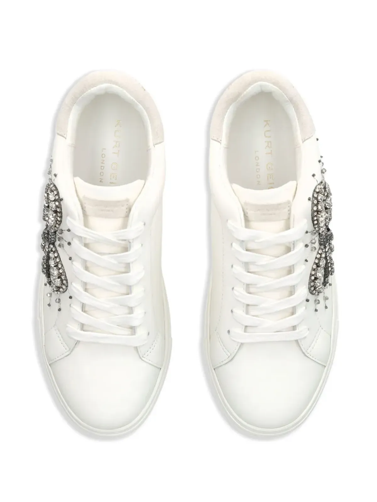 Kurt Geiger London Laney Bow クリスタル装飾スニーカー - ホワイト - 画像4
