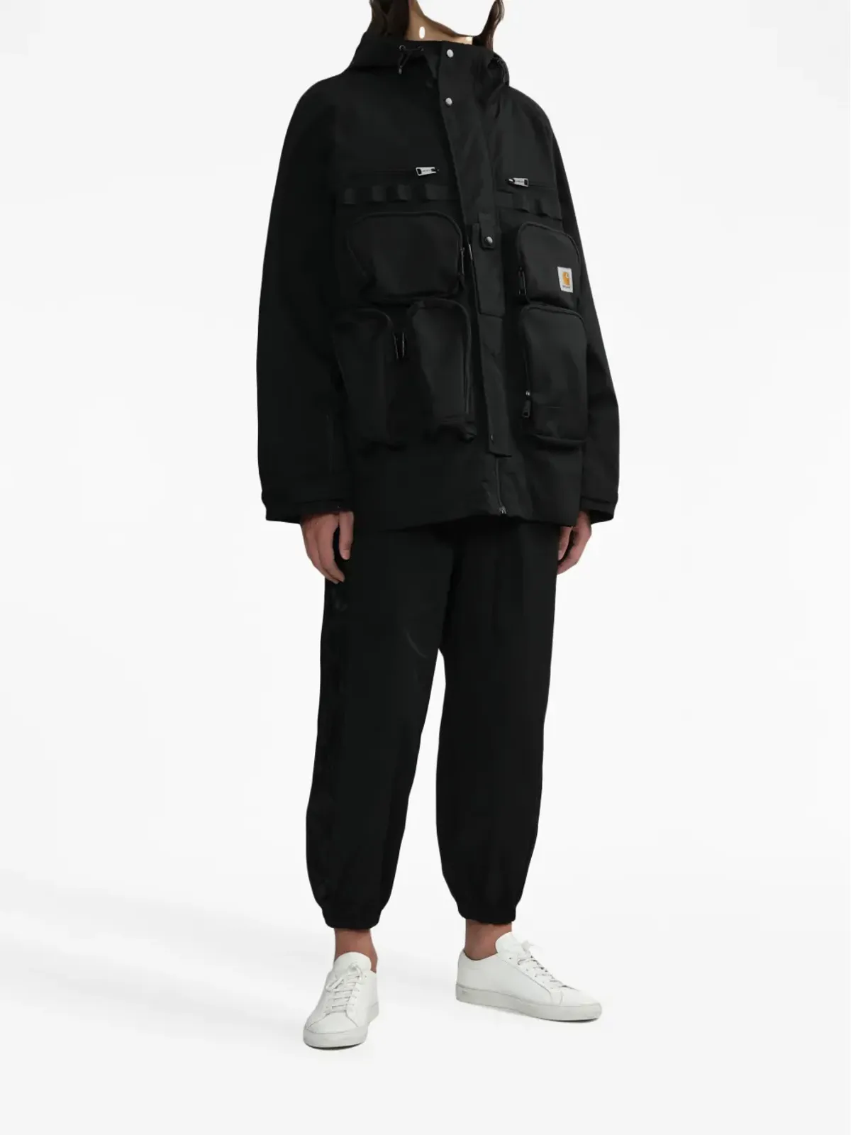 Junya Watanabe MAN パネル付きテーパードパンツ - 画像2