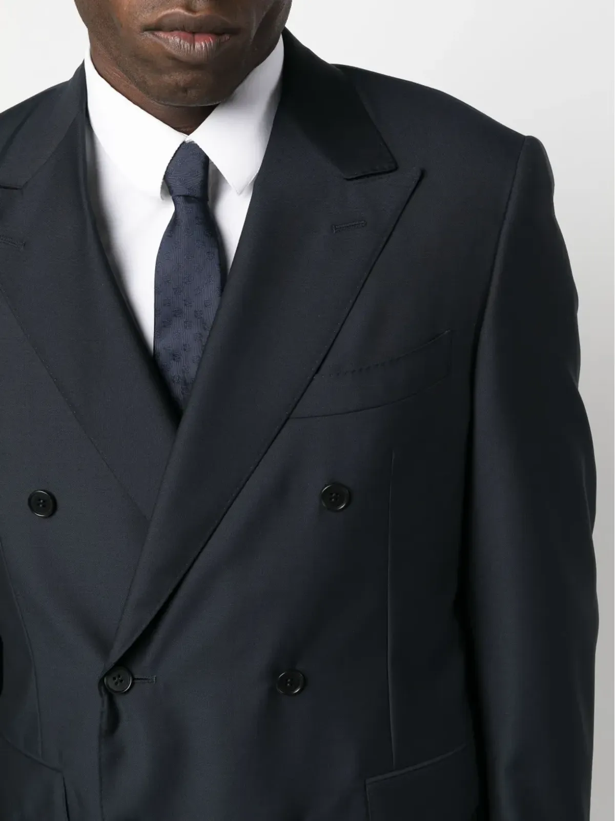 Canali ダブルブレスト ウールスーツ ブルー - 画像5