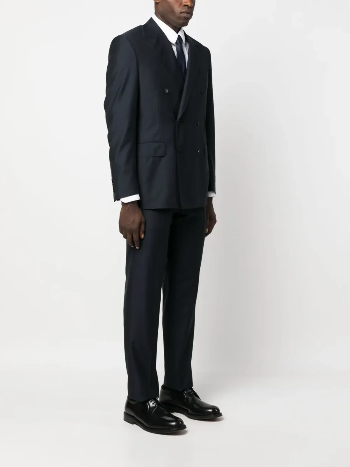 Canali ダブルブレスト ウールスーツ ブルー - 画像3