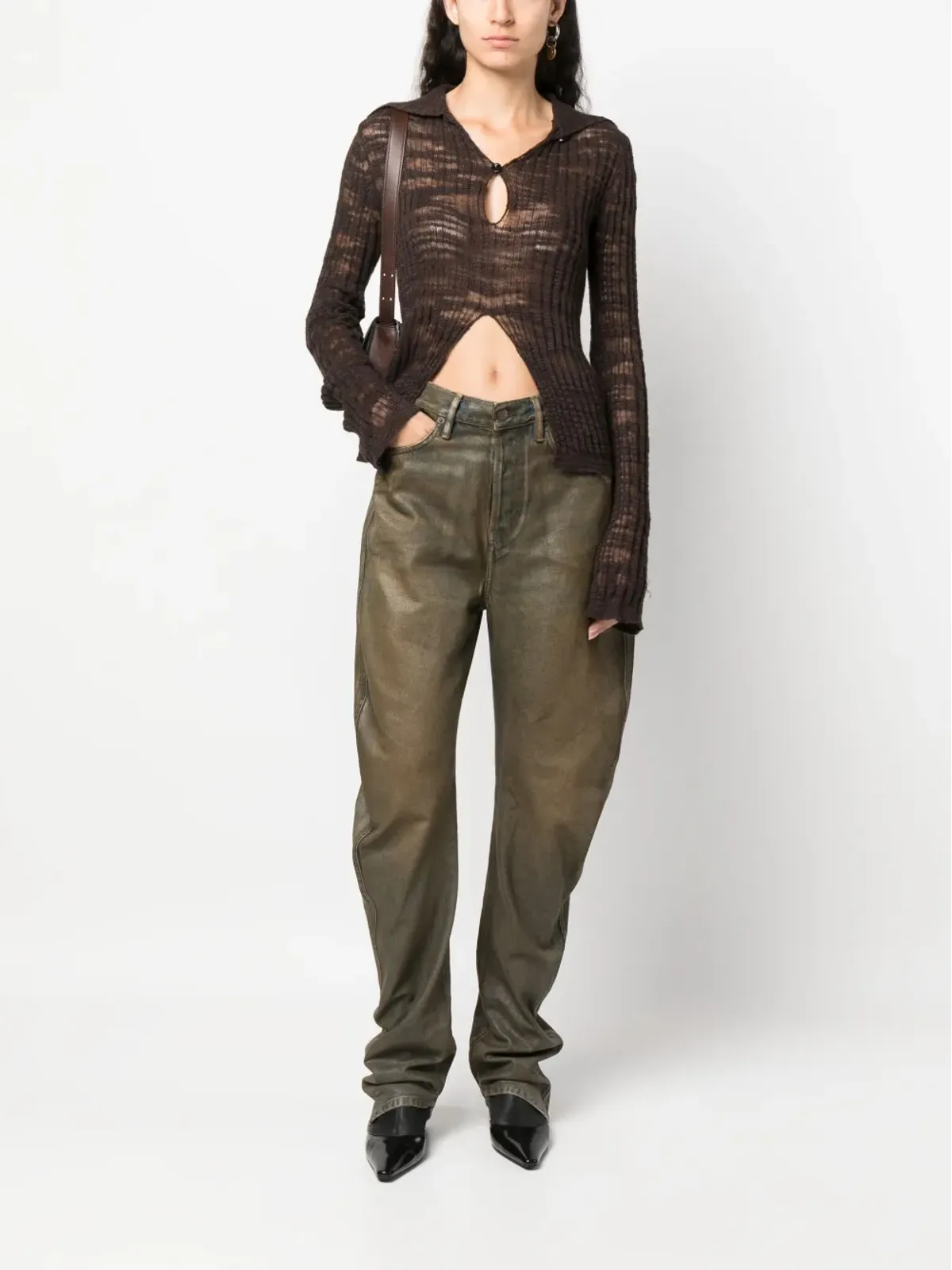 Acne Studios リラックスフィット コーティングデニムジーンズ - 画像2