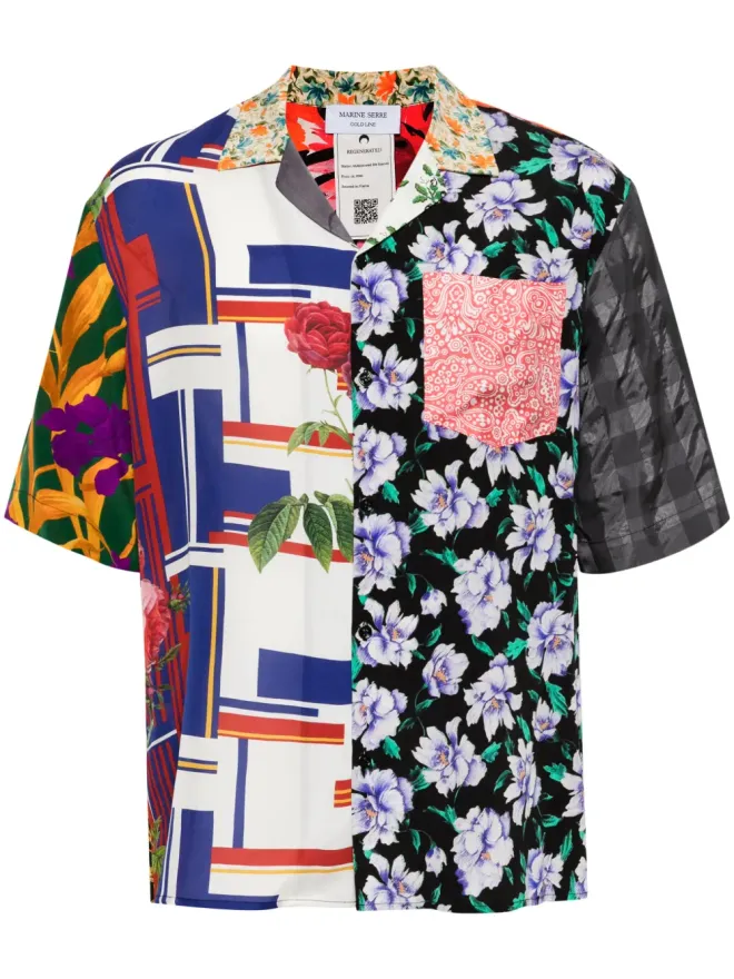 Marine Serre Marine Serre 再生シルクスカーフ ボウリングシャツの商品画像