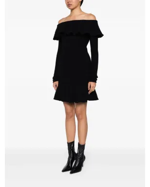 Blumarine スクエアネック ウール ミニドレス - サムネイル3