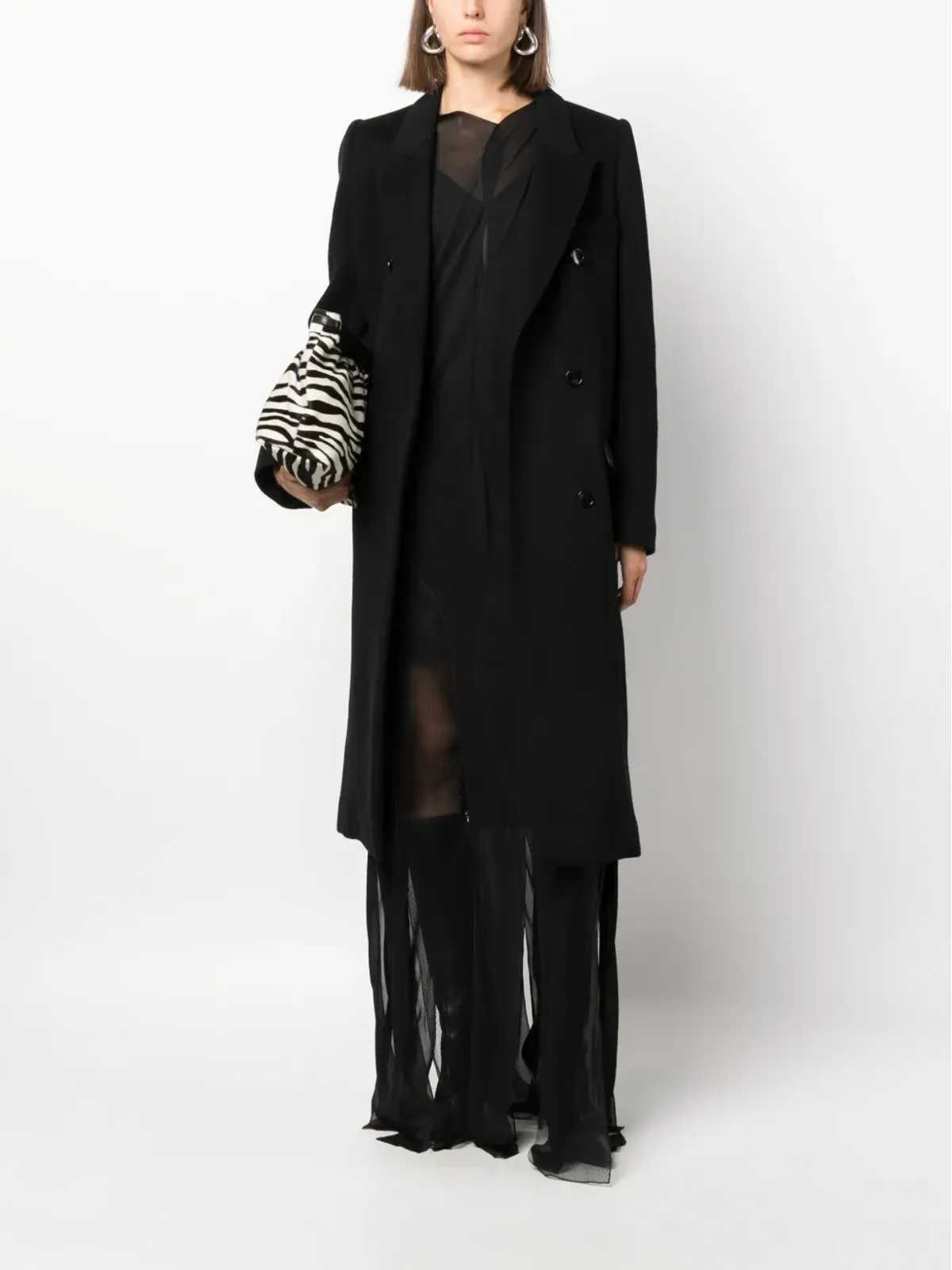 ISABEL MARANT Enarryli ウールブレンド ロングコート ブラック - 画像2