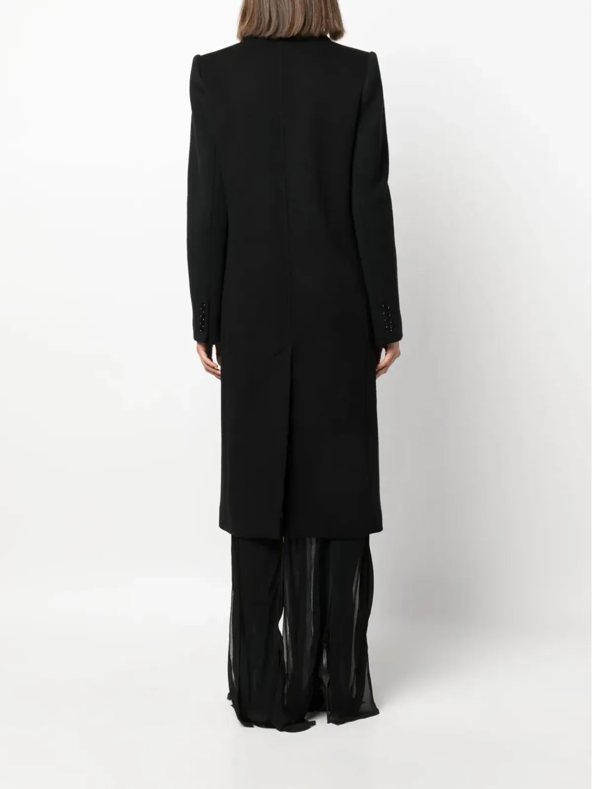 ISABEL MARANT Enarryli ウールブレンド ロングコート ブラック - 画像4