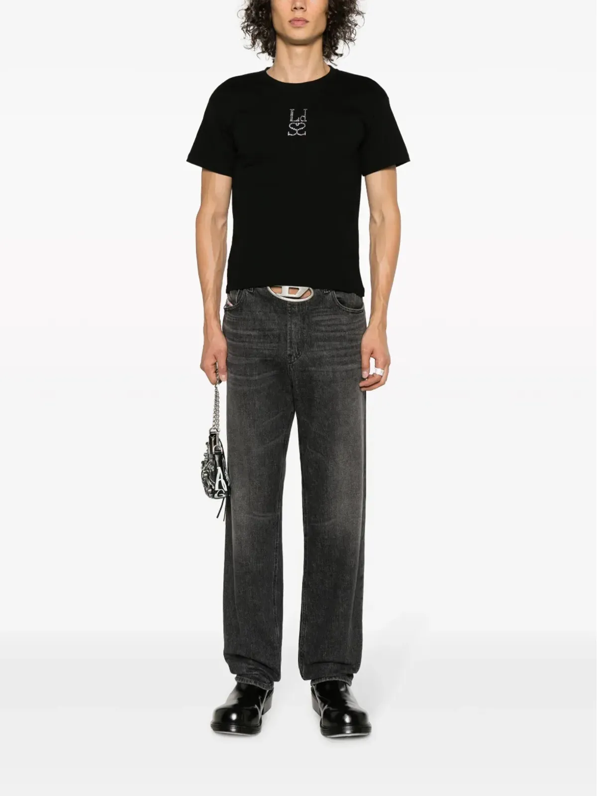 Ludovic de Saint Sernin ロゴ入りオーガニックコットンTシャツ - Black - 画像2