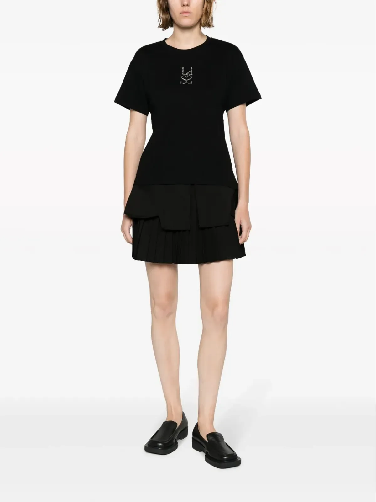 Ludovic de Saint Sernin ロゴ入りオーガニックコットンTシャツ - Black - 画像3