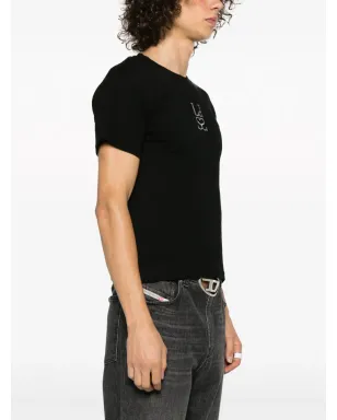 Ludovic de Saint Sernin ロゴ入りオーガニックコットンTシャツ - Black - サムネイル4