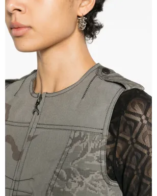 Marine Serre 再生迷彩ミニドレス グレー - サムネイル5