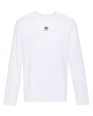 Marine Serre Crescent Moon ロングスリーブ Tシャツ - ホワイト - サムネイル1