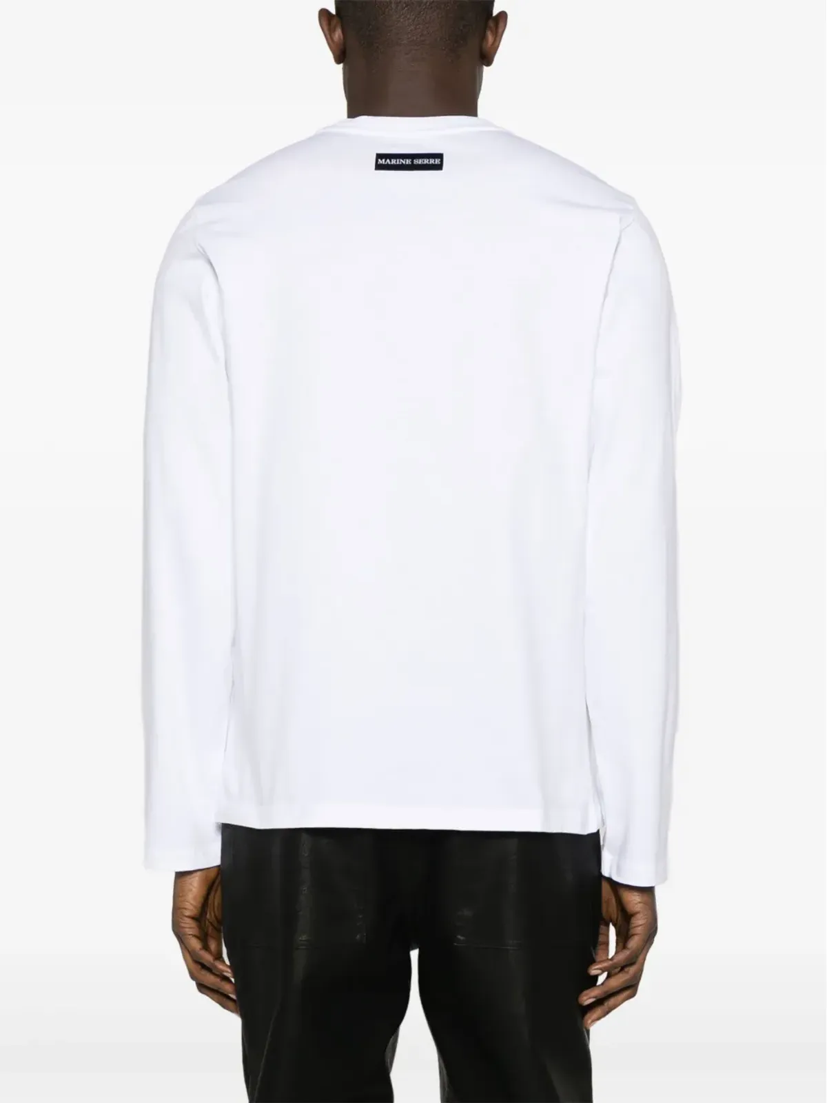 Marine Serre Crescent Moon ロングスリーブ Tシャツ - ホワイト - 画像4