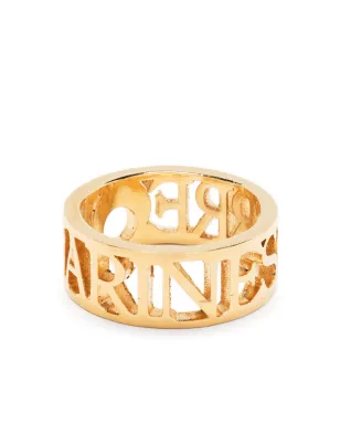 Marine Serre logo cut-out polished ring - Gold - サムネイル1