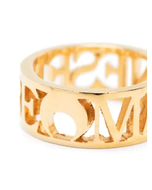 Marine Serre logo cut-out polished ring - Gold - サムネイル3