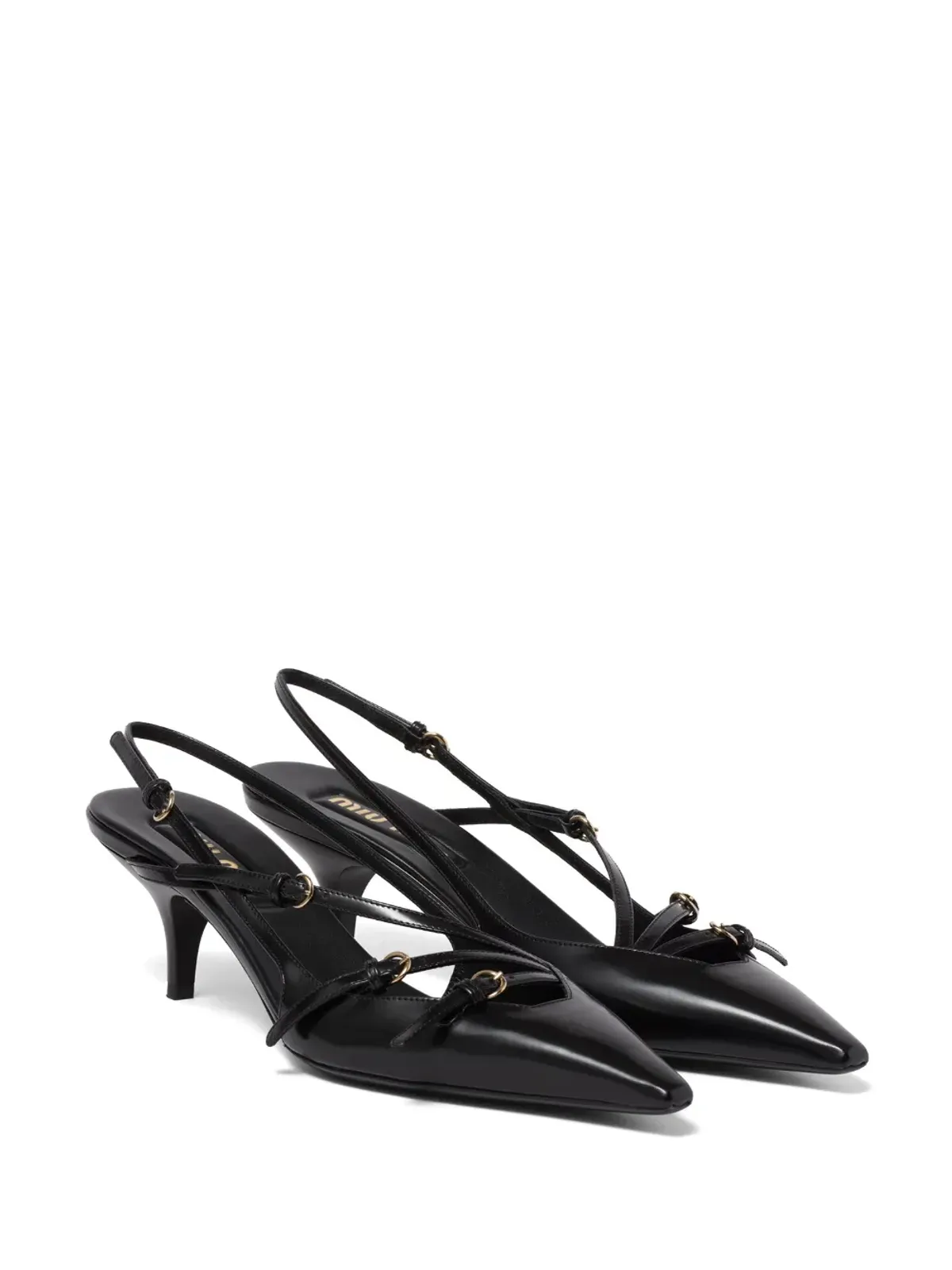 Miu Miu バックル付きスリングバックパンプス - 画像2