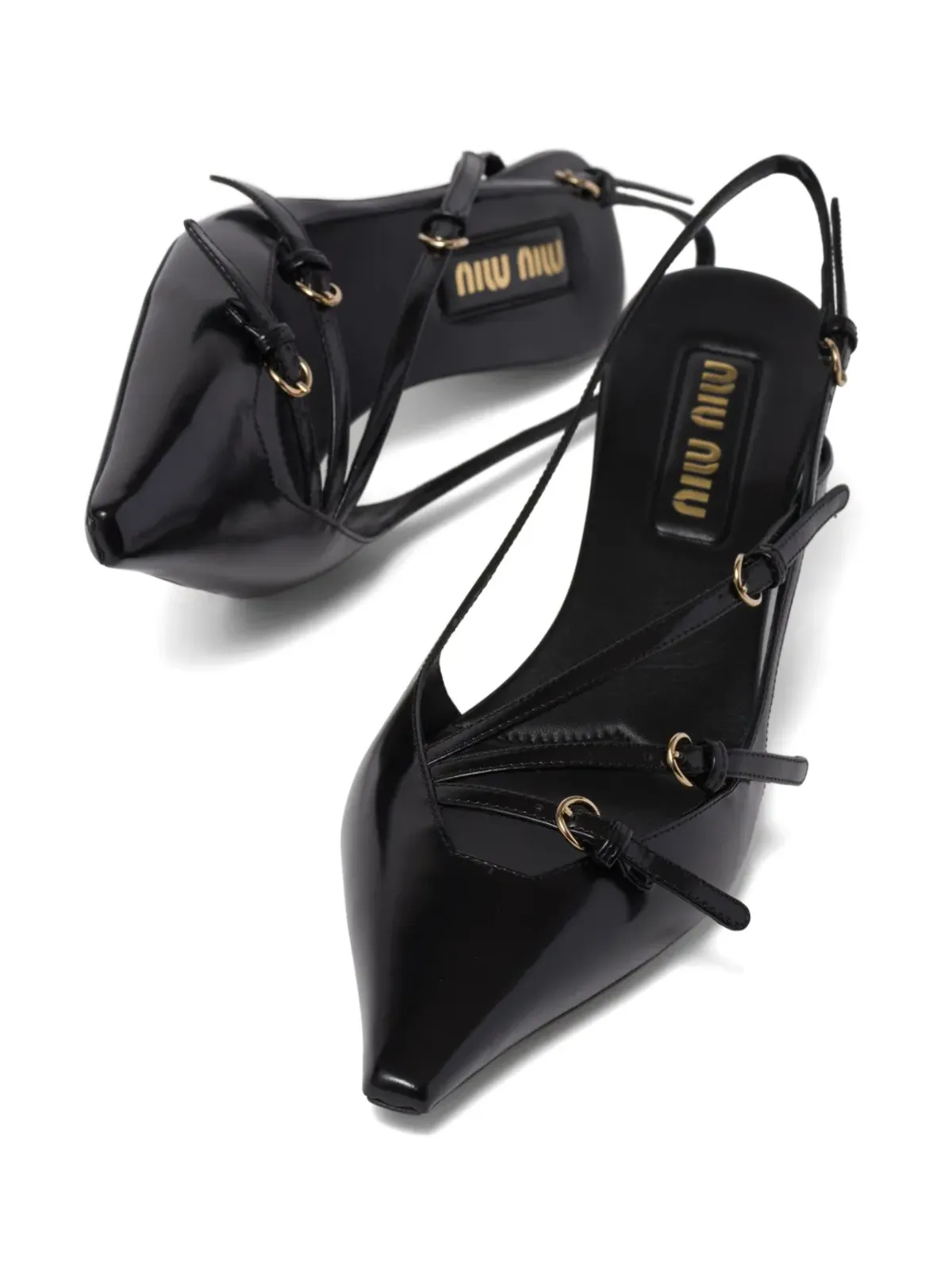 Miu Miu バックル付きスリングバックパンプス - 画像3