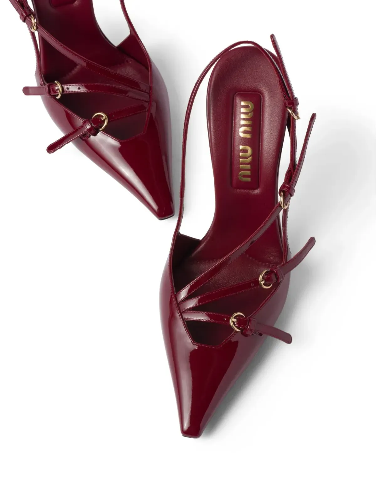 Miu Miu バックルディテール スリングバックパンプス - 画像2