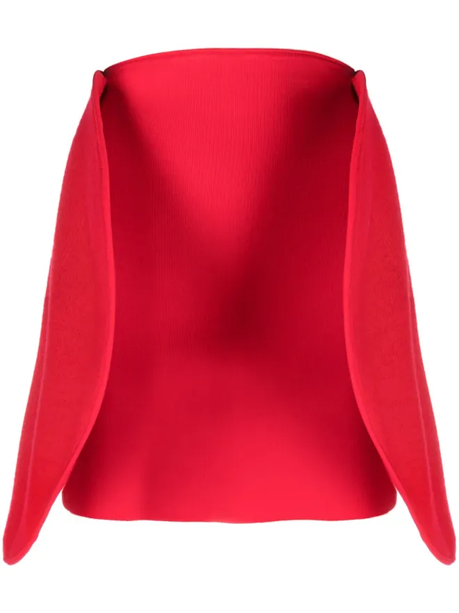 Victoria Beckham Victoria Beckham サーキュラ3Dディテーリングリブ編みミニスカートの商品画像