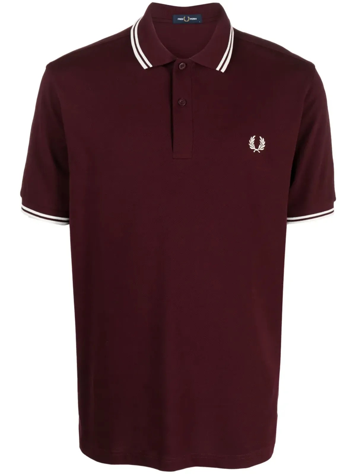Fred Perry ロゴ刺繍 コットン ポロシャツ - 画像1
