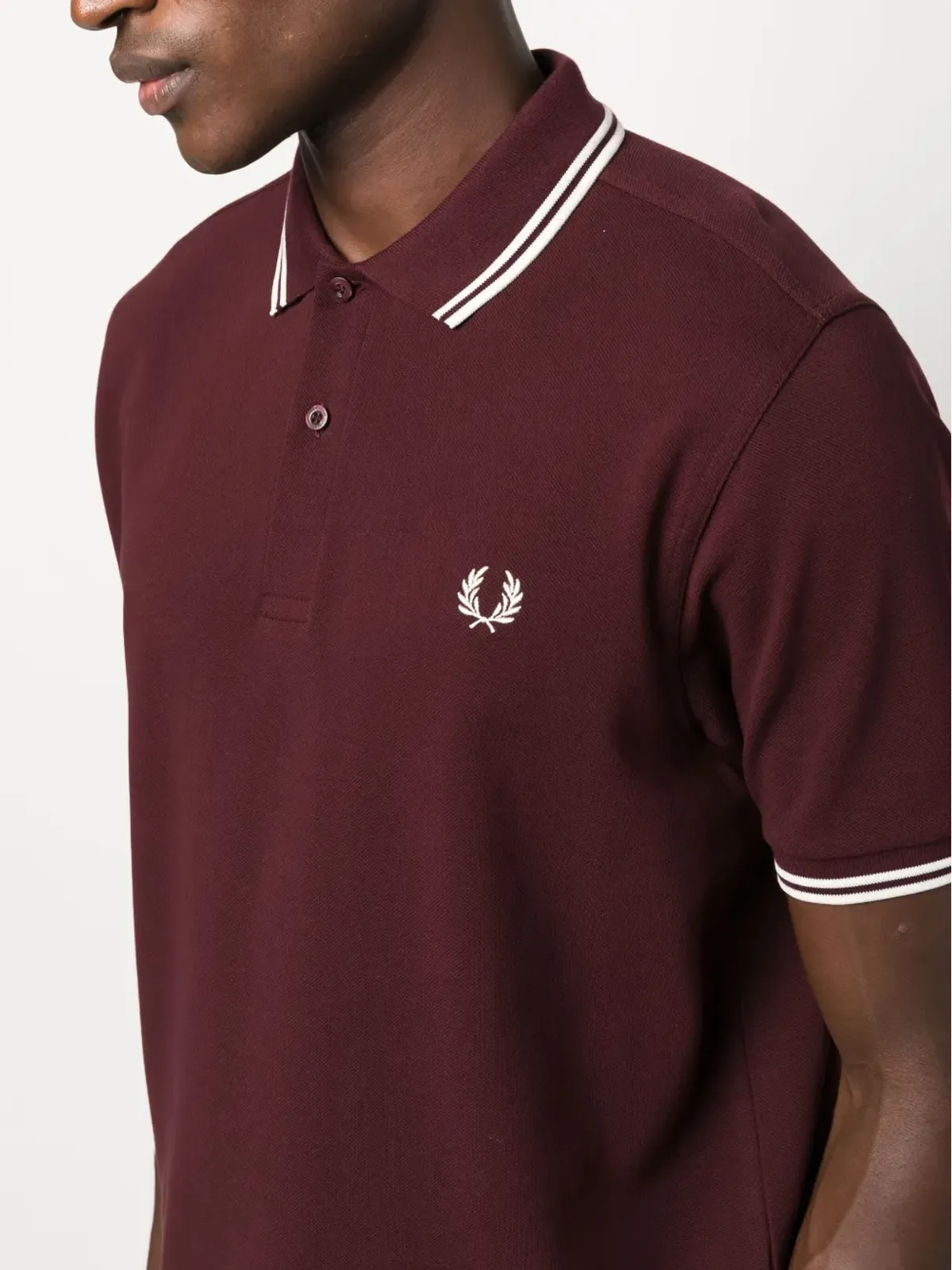 Fred Perry ロゴ刺繍 コットン ポロシャツ - 画像5