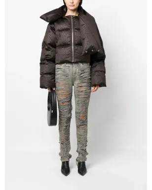 Rick Owens DRKSHDW ダメージ加工デニム ジーンズ（スリムカット） - サムネイル2