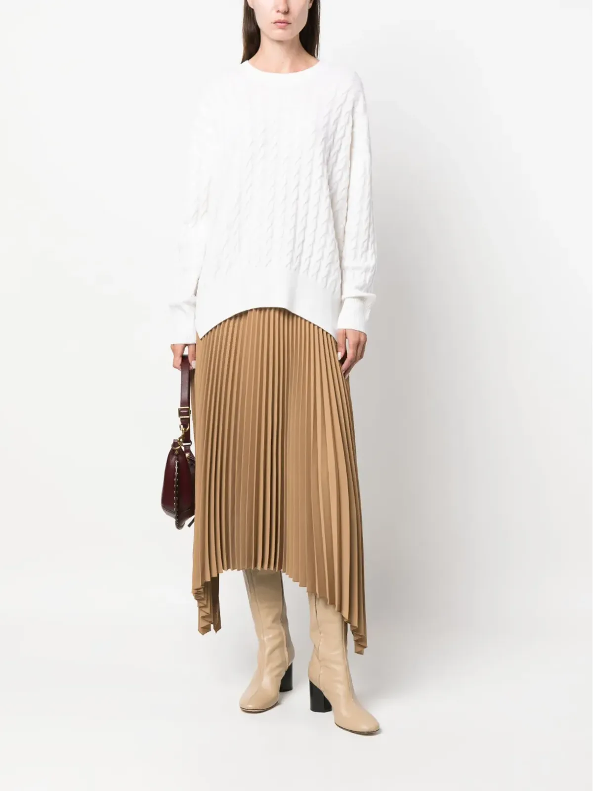Allude ケーブルニット長袖ジャンパー - 画像2