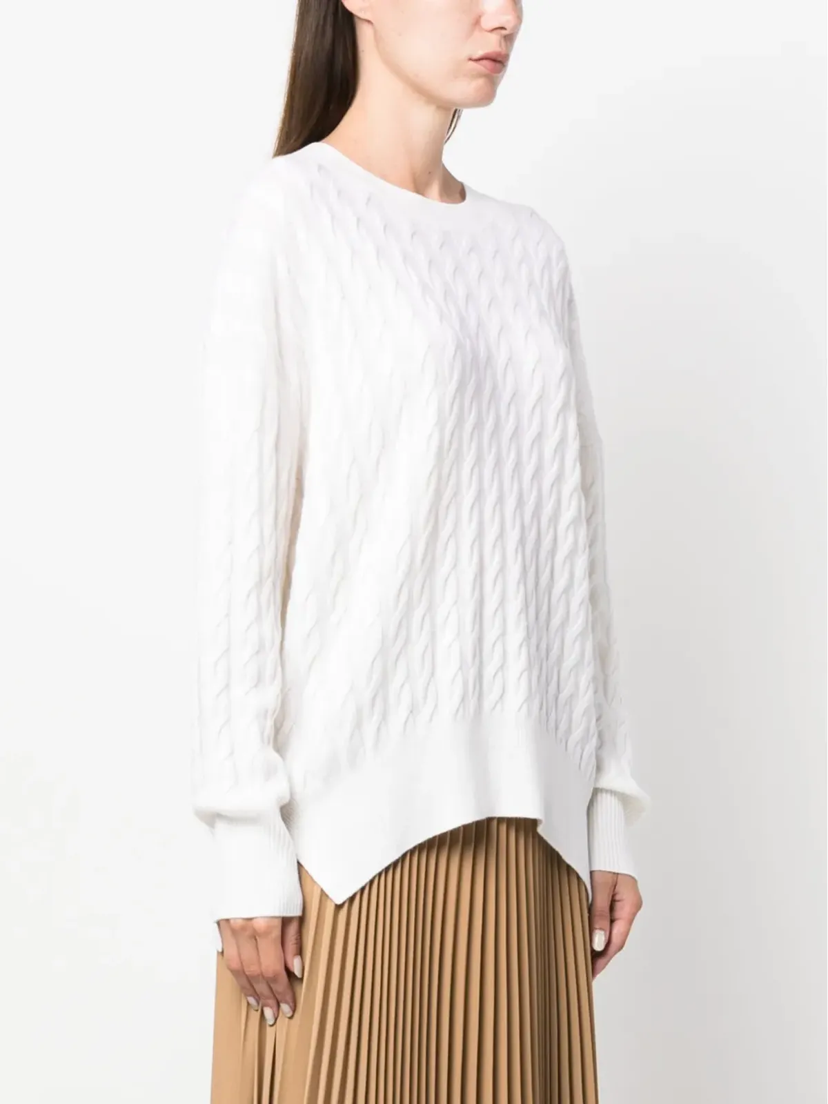 Allude ケーブルニット長袖ジャンパー - 画像3