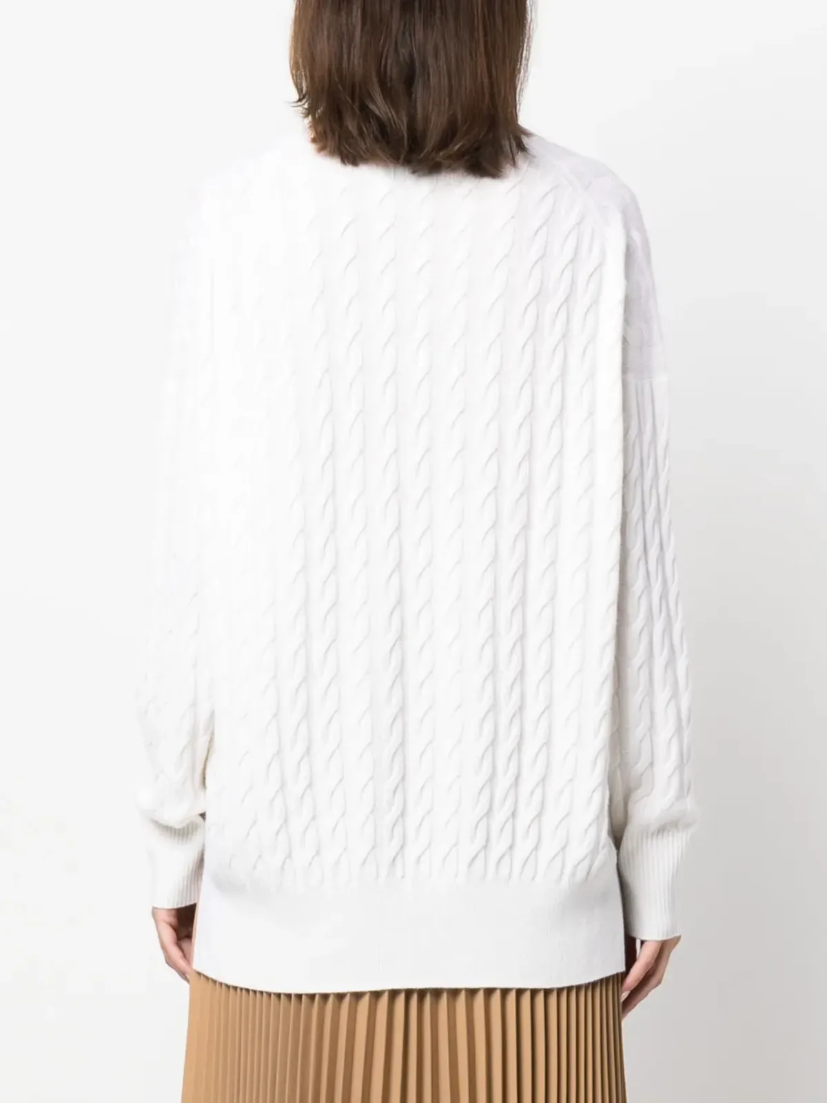 Allude ケーブルニット長袖ジャンパー - 画像4