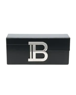 Balmain Eyewear インペリアル レクタングルフレーム サングラス - White - サムネイル4