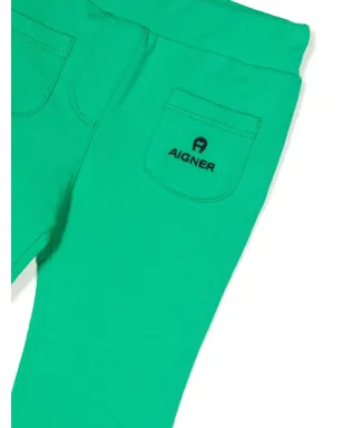 Aigner Kids ロゴ刺繍スリップオンレギンス - サムネイル3