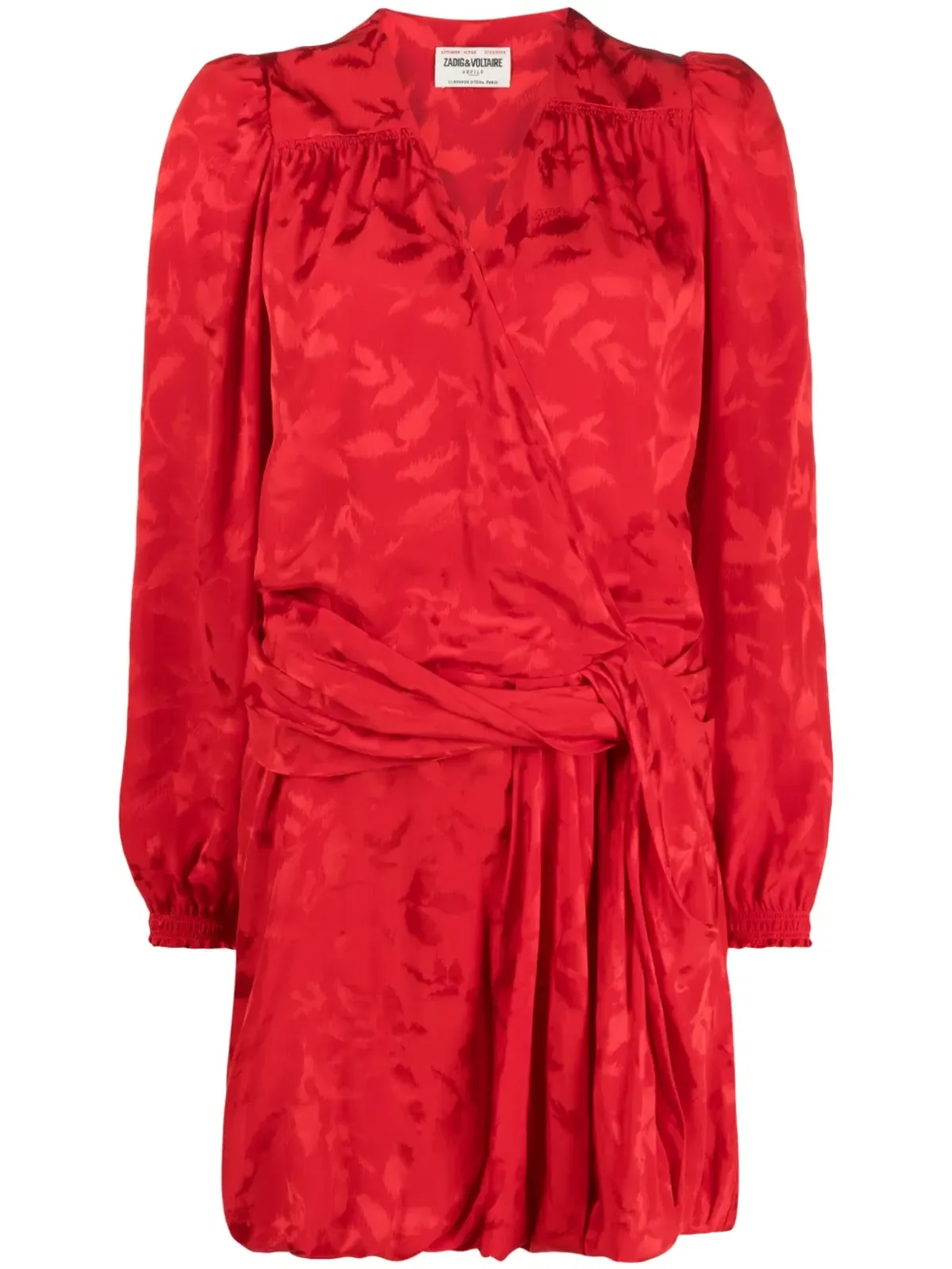 Zadig&Voltaire 花柄ジャカード ラップミニドレス - 画像1