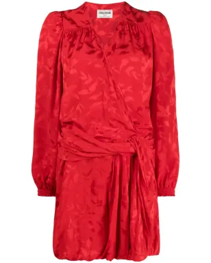 Zadig&Voltaire 花柄ジャカード ラップミニドレス - サムネイル1
