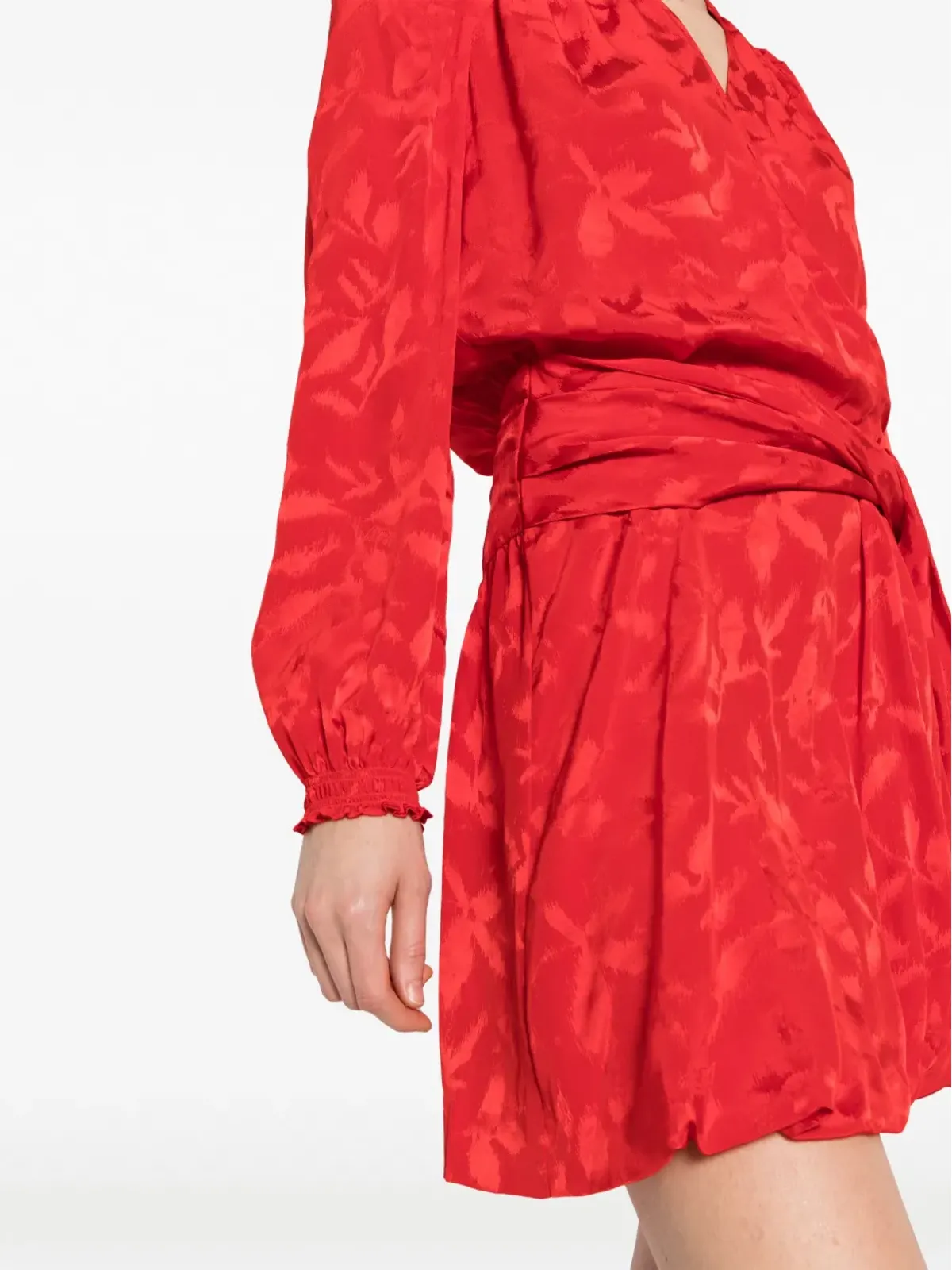 Zadig&Voltaire 花柄ジャカード ラップミニドレス - 画像5