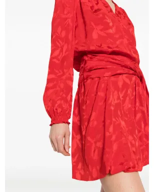 Zadig&Voltaire 花柄ジャカード ラップミニドレス - サムネイル5