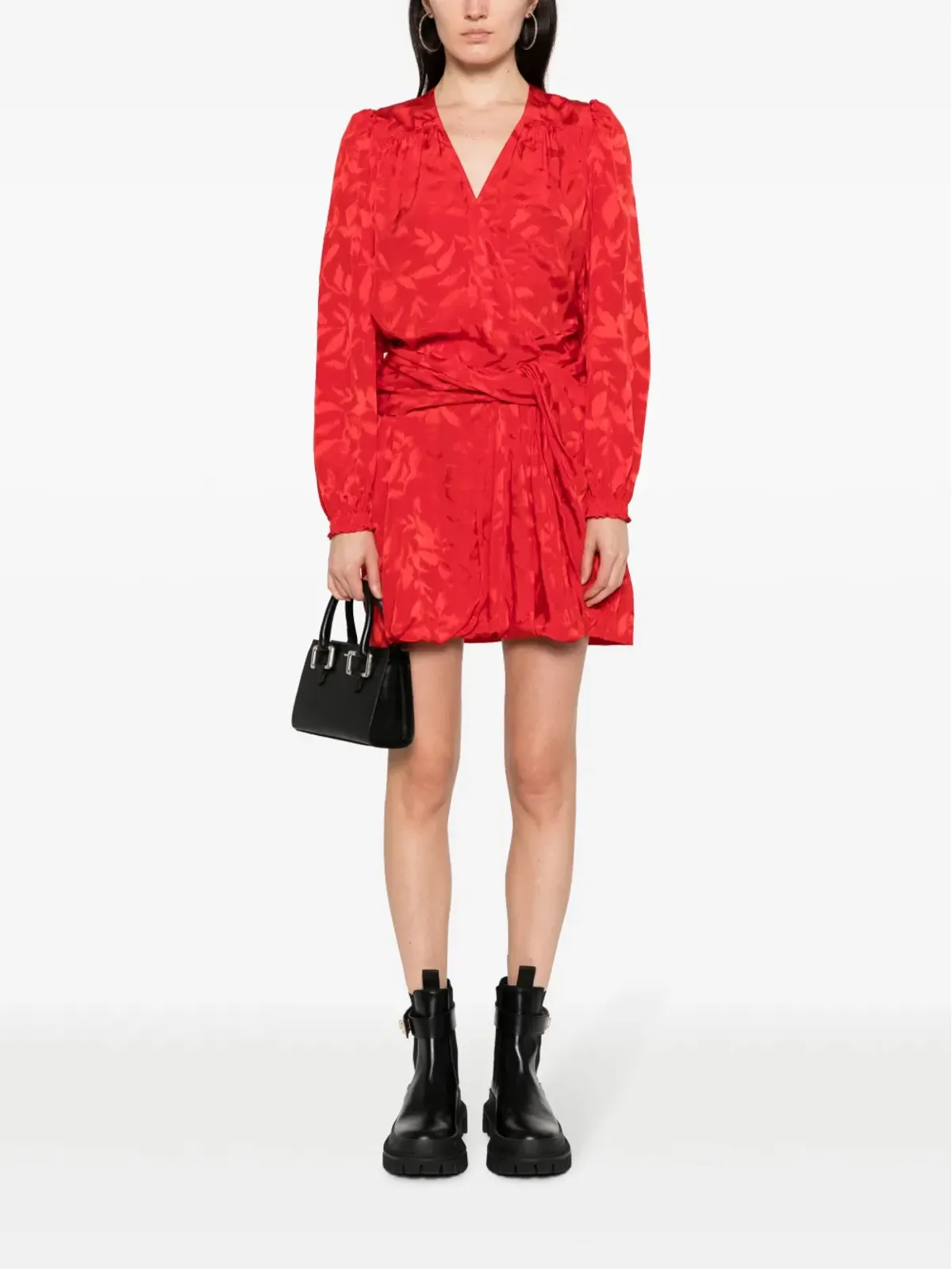 Zadig&Voltaire 花柄ジャカード ラップミニドレス - 画像2