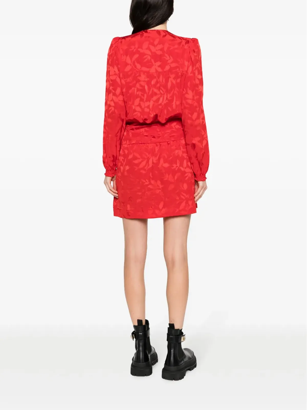 Zadig&Voltaire 花柄ジャカード ラップミニドレス - 画像4
