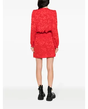 Zadig&Voltaire 花柄ジャカード ラップミニドレス - サムネイル4