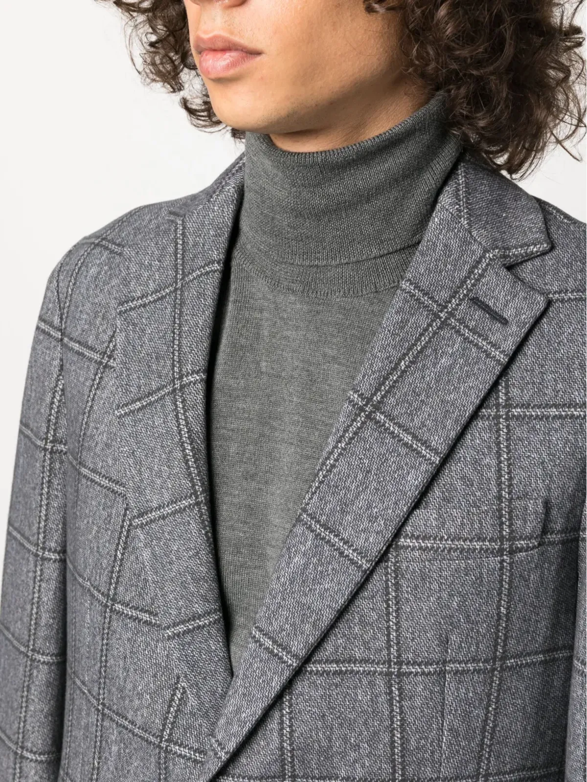 Circolo 1901 グレンチェック柄 シングルブレストブレザー - 画像5