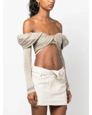 Jacquemus Le haut Spalla オフショルブラウス - サムネイル3