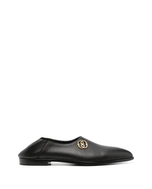Bally ポインテッドトゥ レザー ローファー - ブラック - サムネイル5