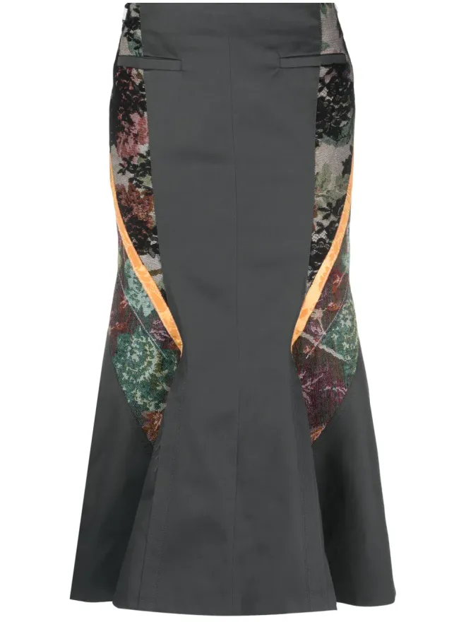 Marine Serre Marine Serre 再生花柄タペストリーフレアスカートの商品画像