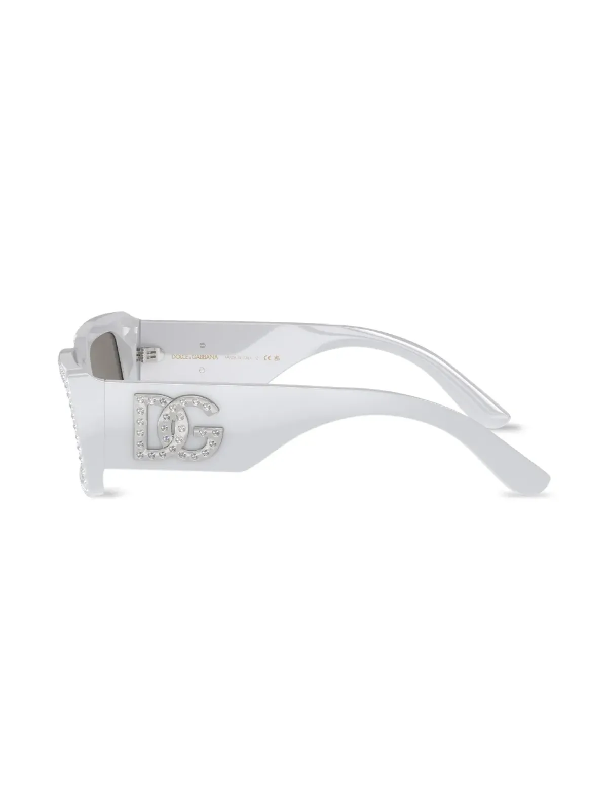 Dolce & Gabbana Eyewear クリスタル装飾 レクタングルフレーム サングラス - 画像3