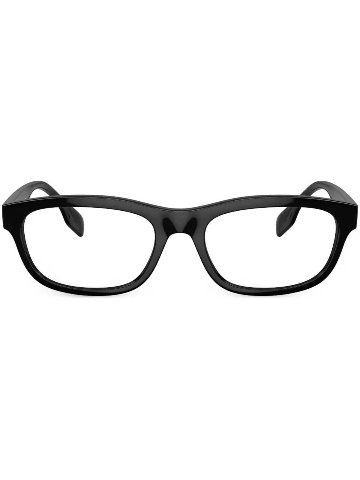 Burberry Eyewear ロゴプリント矩形フレーム眼鏡 ブラック - 画像1