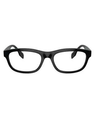Burberry Eyewear ロゴプリント矩形フレーム眼鏡 ブラック - サムネイル1
