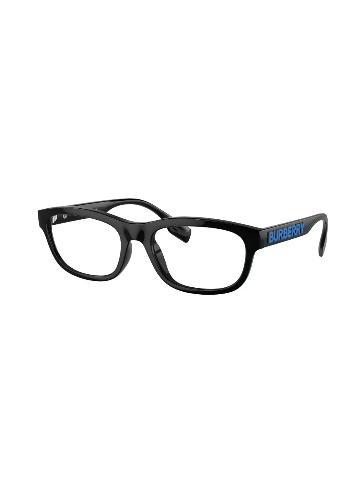 Burberry Eyewear ロゴプリント矩形フレーム眼鏡 ブラック - 画像2
