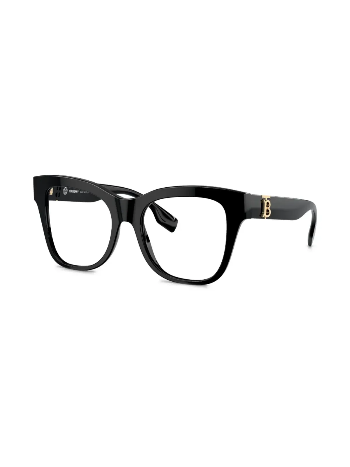 Burberry Eyewear TBモチーフ スクエアフレーム眼鏡 - ブラック - 画像2