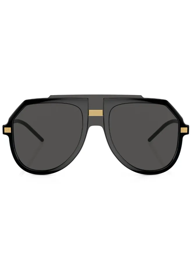 Dolce & Gabbana Eyewear Dolce & Gabbana Eyewear ラウンドフレーム・ティンテッド サングラス（ブラック）の商品画像